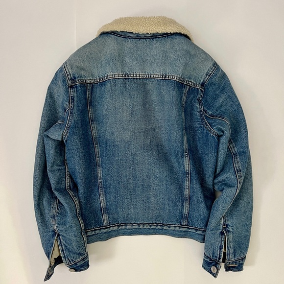 GAP Women’s Denim Sherpa Jacket size Smalll - Picture 2 of 6